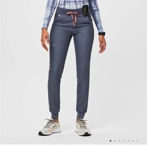 Figs Heather Denim Zamora jogger scrub pants large